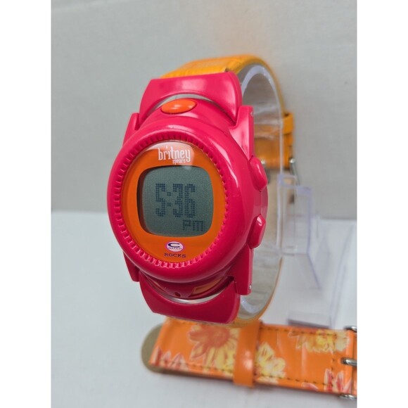 Britney Spears Watch Rocks 2000 Trendmasters Y2K Pink New Battery LCD *READ main image 15
